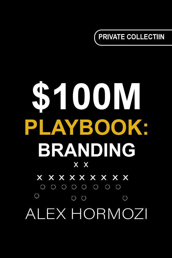 $100M Playbook: Branding by Alex Hormozi Morocco - Mabooko Bookstore
