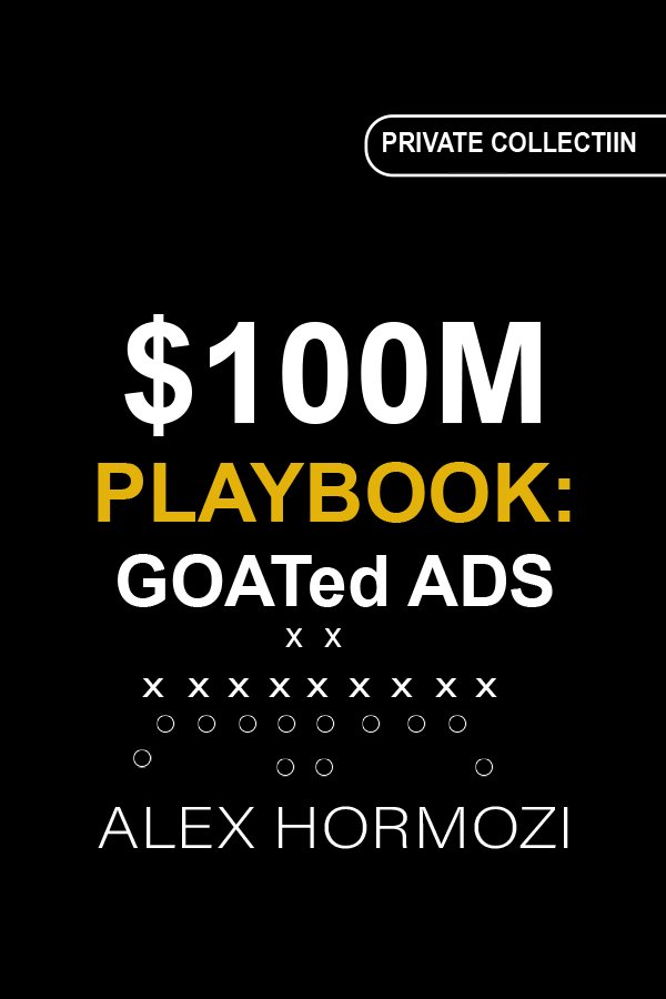$100M Playbook: GOATed Ads by Alex Hormozi book cover - Available in Morocco