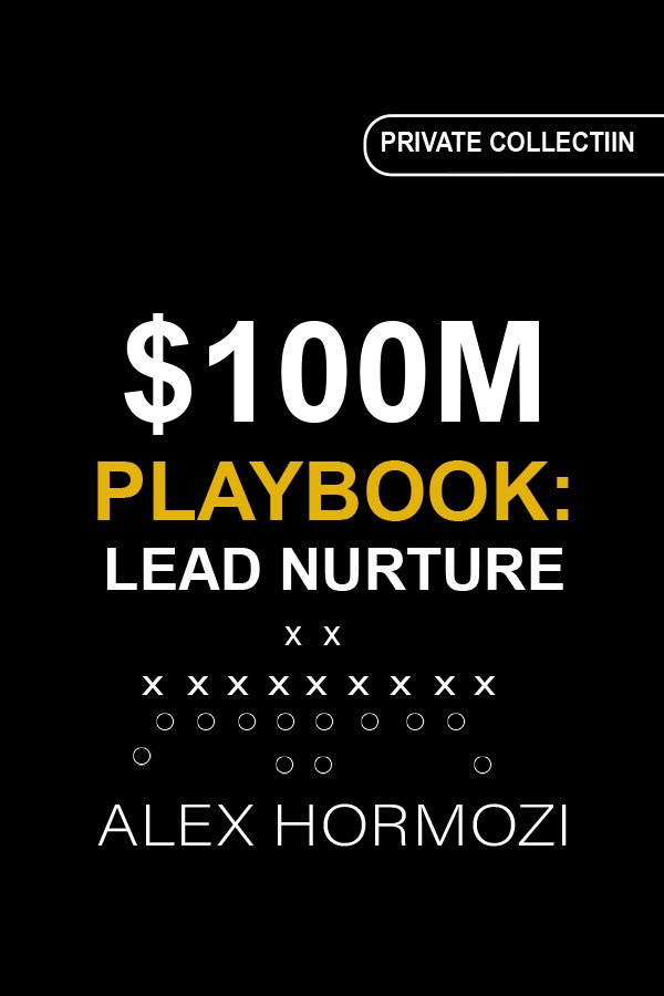 $100M Playbook Lead Nurture by Alex Hormozi book cover available in Morocco