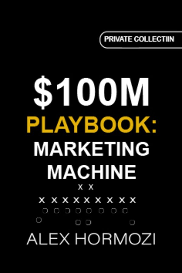 $100M Playbook Marketing Machine by Alex Hormozi Book Cover Morocco