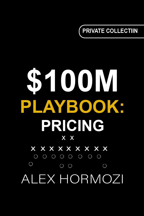 $100M Playbook Pricing by Alex Hormozi original book cover Mabooko Morocco