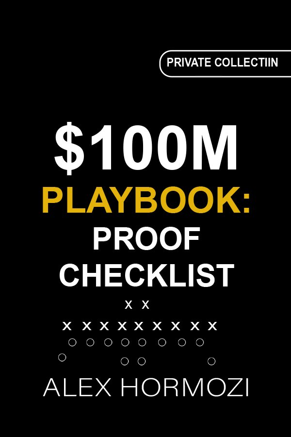 $100m Playbook: Proof Chackeld by Alex Hormozi Morocco