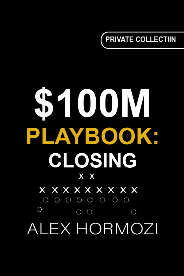 $100M Playbook: Closing by Alex Hormozi Morocco book cover