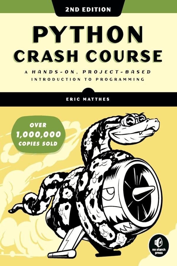 Python Crash Course 2nd Edition by Eric Matthes book cover available in Morocco at Mabooko