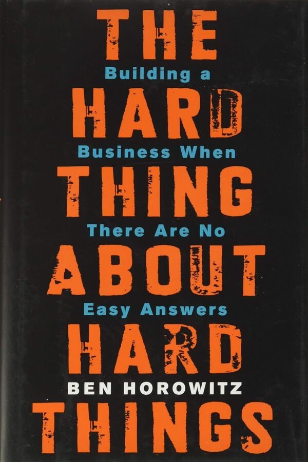 The Hard Thing About Hard Things by Ben Horowitz book cover on Mabooko Morocco