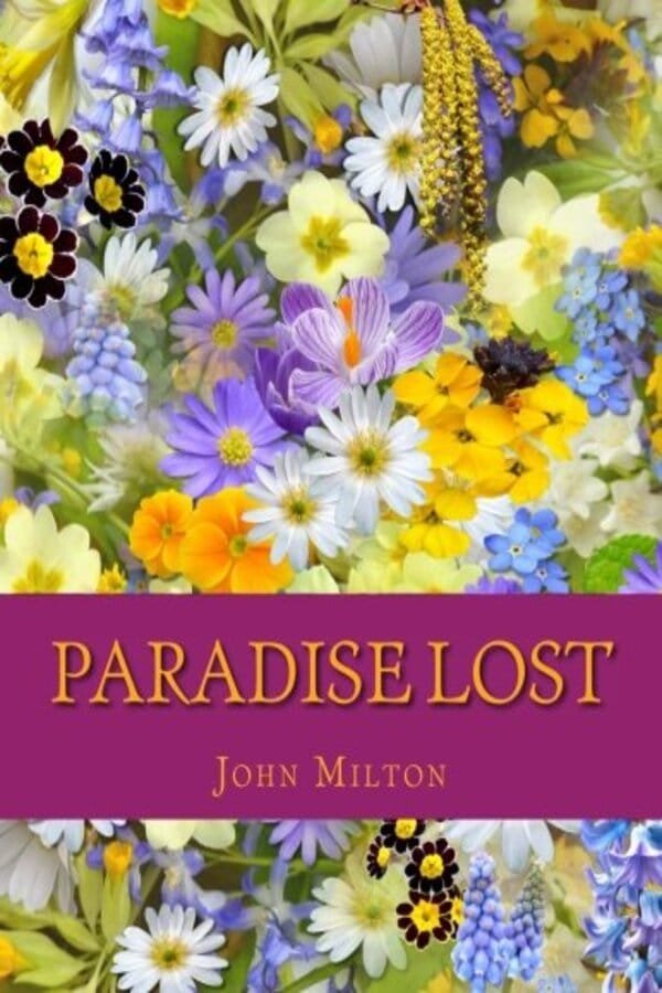 Front cover of the original book Paradise Lost by John Milton Morocco on a neutral background