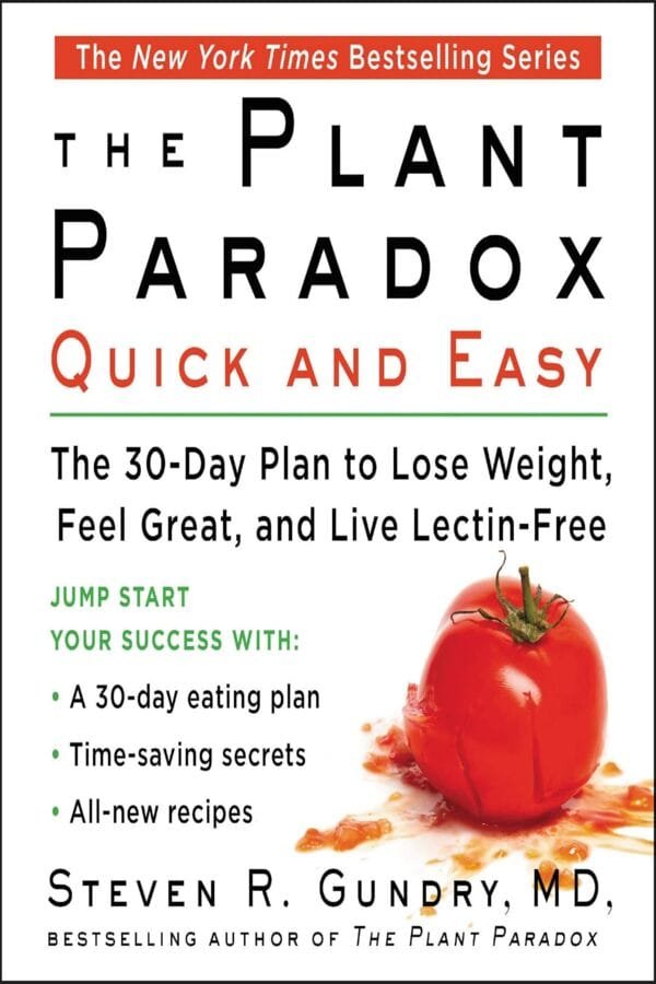 Cover of The Plant Paradox Quick and Easy book by Steven R. Gundry MD available at Mabooko Morocco