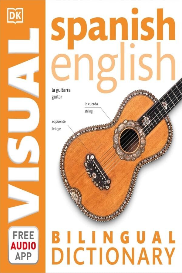 Spanish-English Bilingual Visual Dictionary by DK book cover on Mabooko Morocco