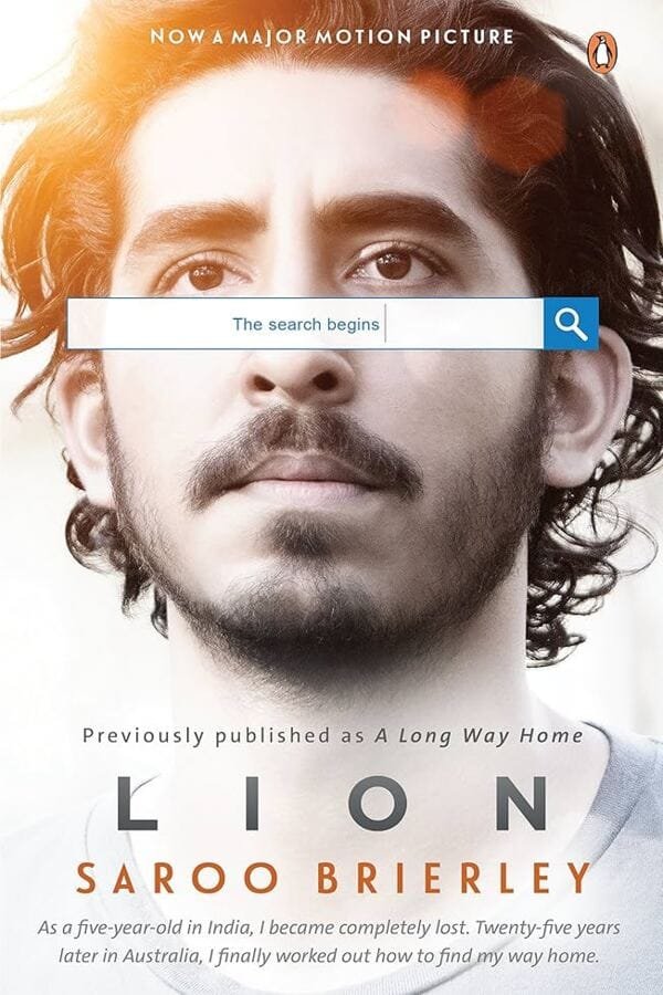 Lion by Saroo Brierley book cover available at Mabooko Morocco
