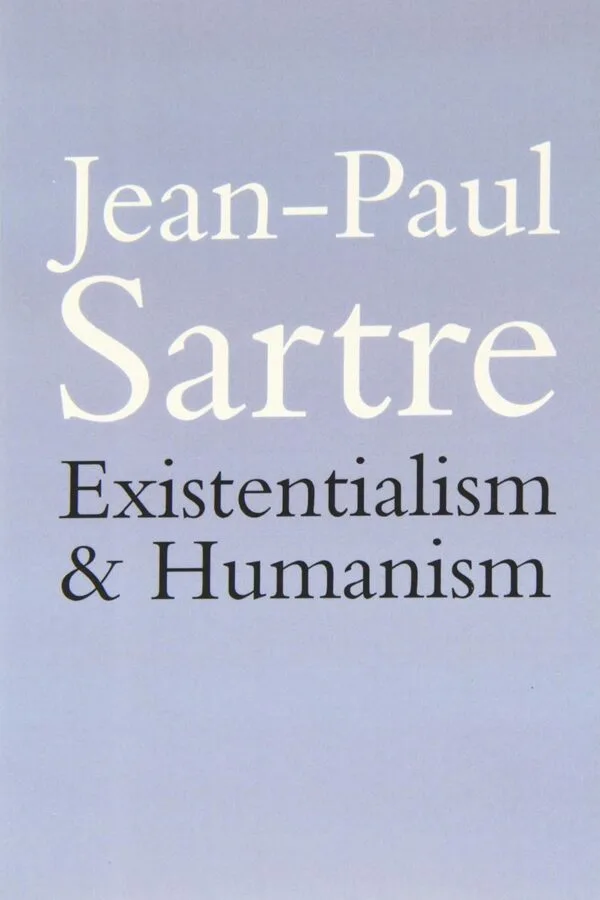 Existentialism and Humanism by Jean-Paul Sartre book cover on Mabooko Morocco.