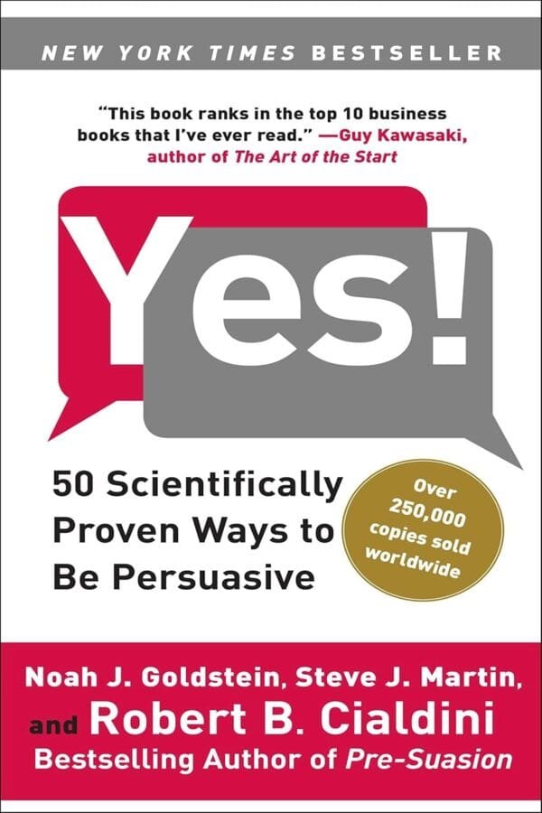 Yes! by Robert B. Cialdini, Steve J. Martin and Noah J. Goldstein Book Cover - Mabooko Morocco